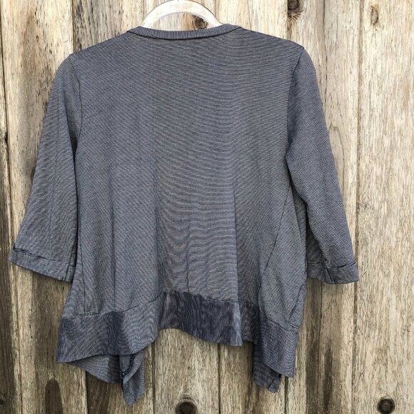 Ann Taylor LOFT Blue and White Striped Cardigan Coverup Small - Picture 4 of 5